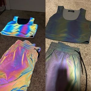 Reflective shirt pant set